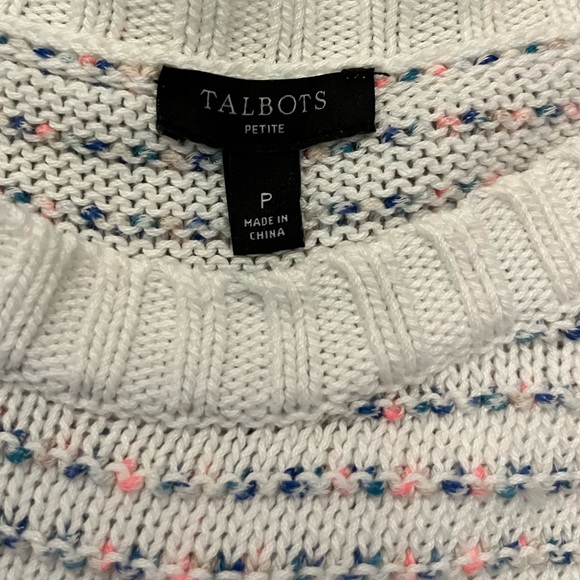 Talbots Petite Multicolored Oversized Knit Sweater, Size Petite P (Small) 🤍 - Picture 2 of 14
